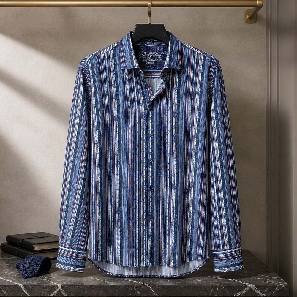 Lansky Bros. Clothier to the King Long Sleeve Button Down Shirt XL item 360